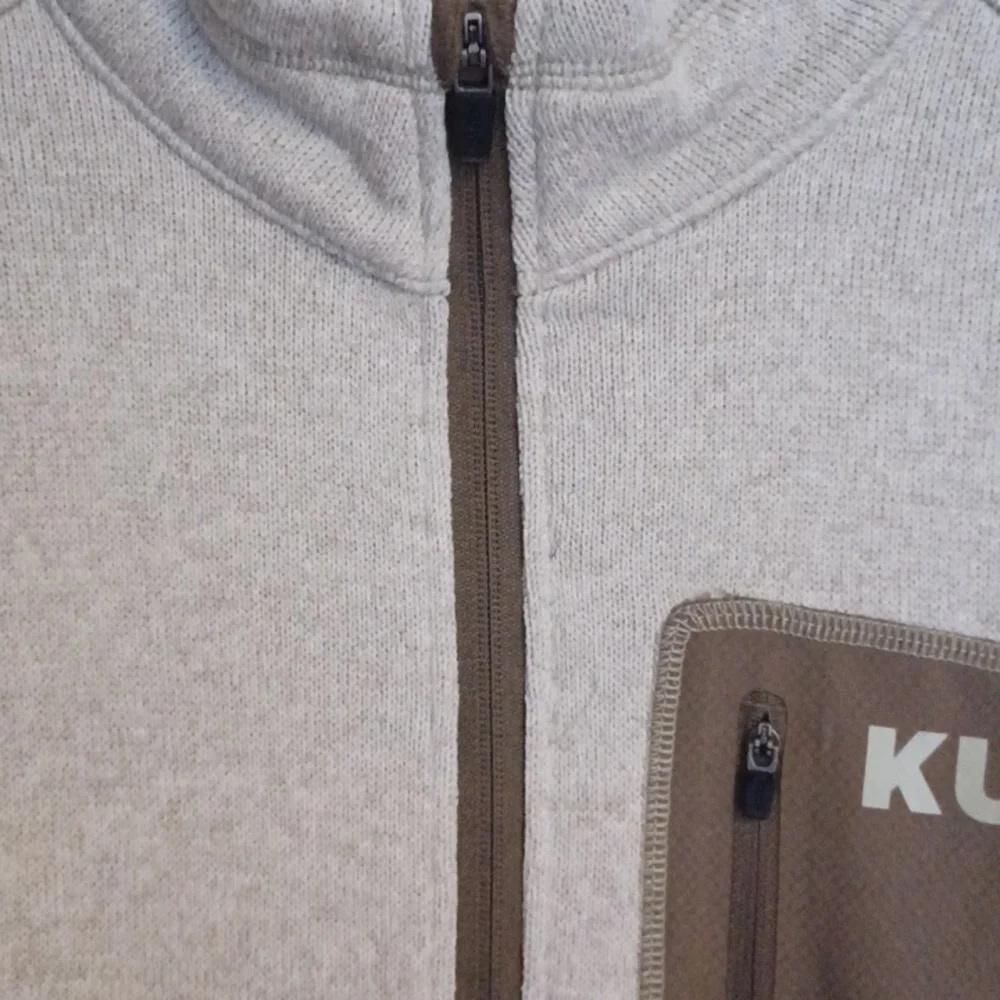 KUIU Base Camp High Loft Sweater Fleece Half Zip Pullover SZ XXL Tan Brown NEW_7